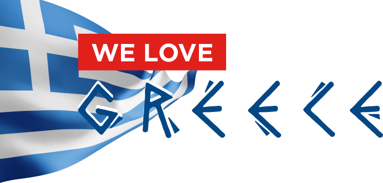 Griechenland-Flagge We love Greece